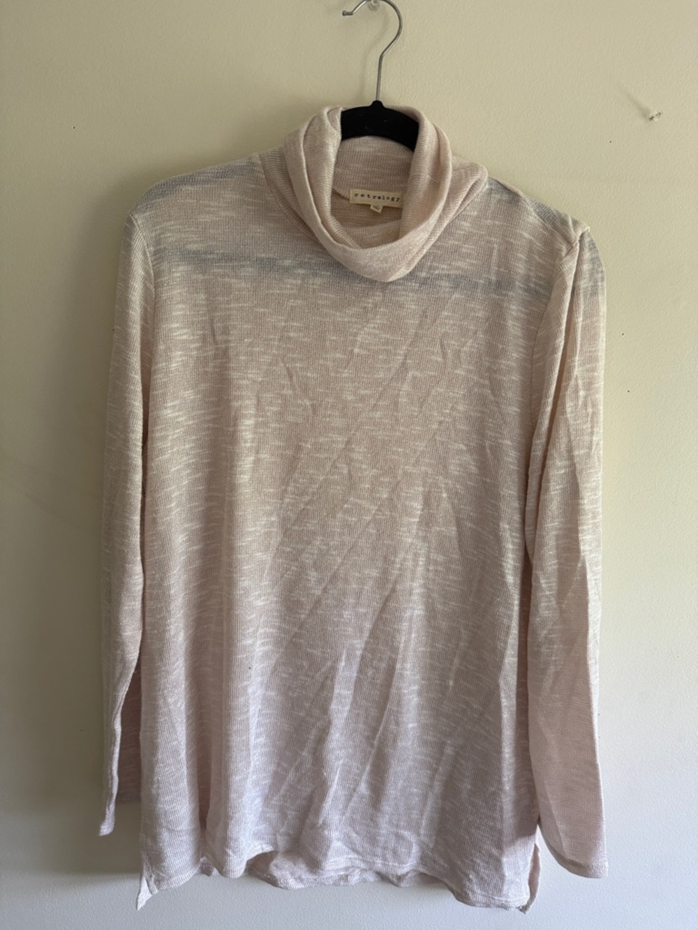 Light Blush Cowl-Neck Sweater